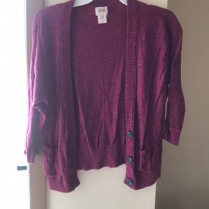 Purple 3/4 length cardigan